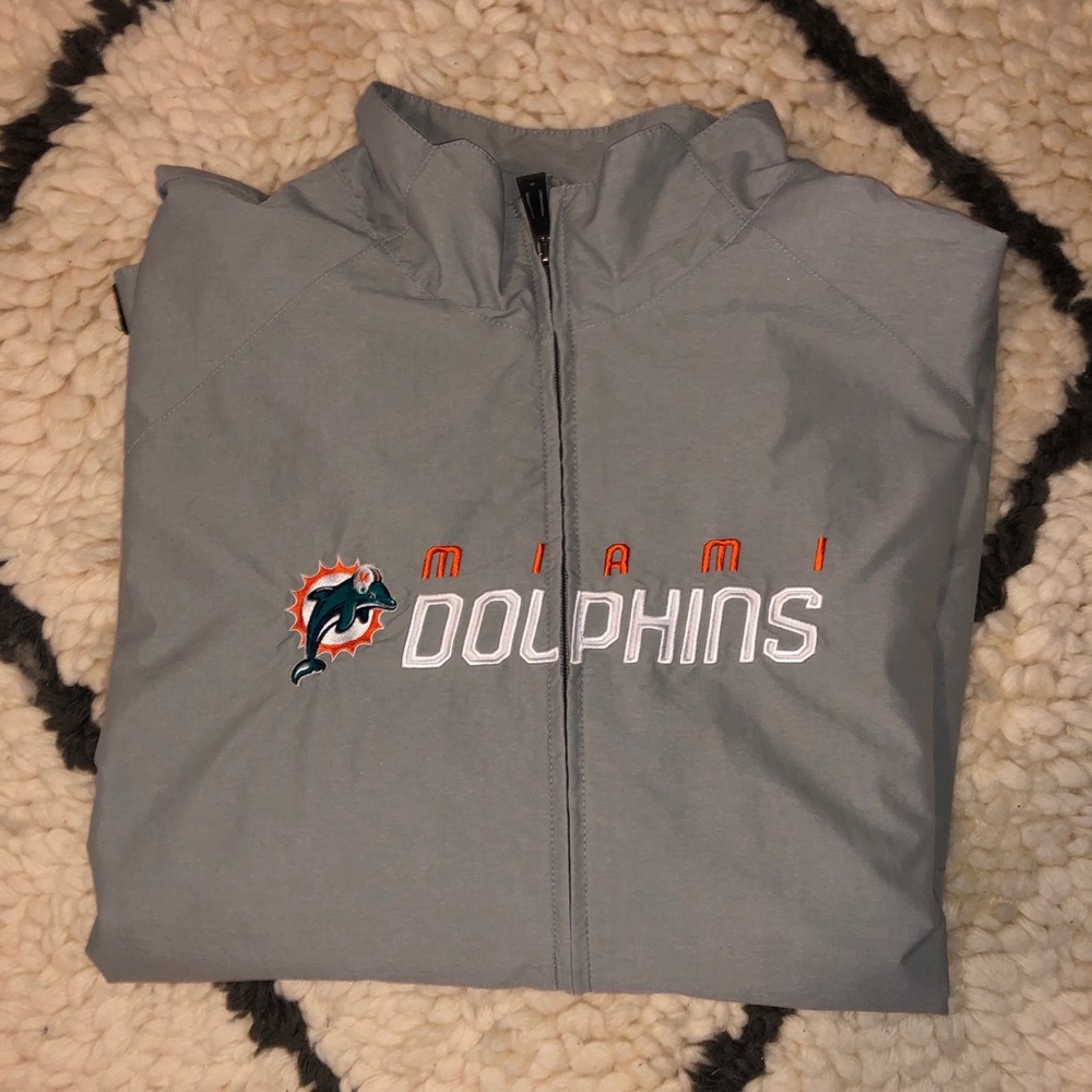 Authentic Reebok Miami Dolphins Windbreaker